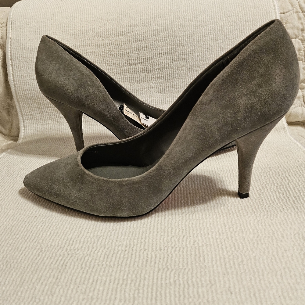 Mango genuine suede high heel pumps
